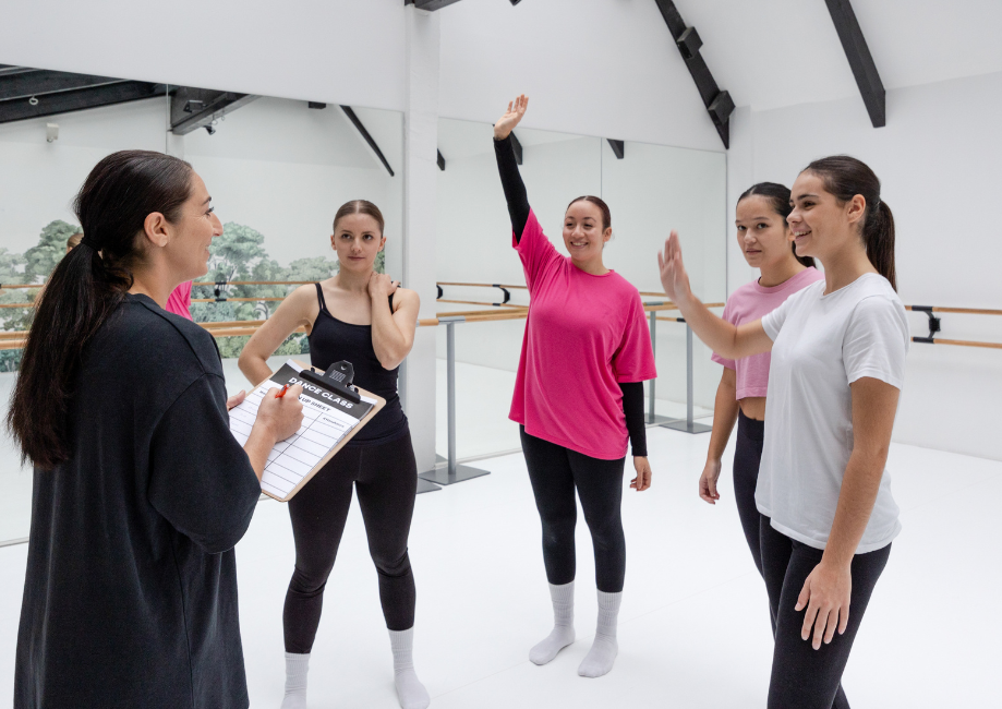 dance students in studio
